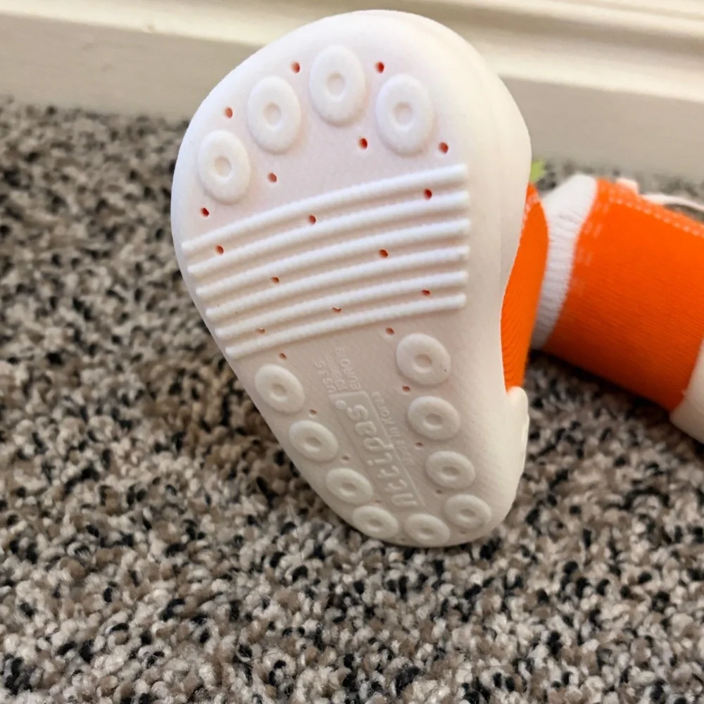 Orange Baby Walker Shoes - Lightweight Barefoot Design